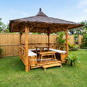 Gazebo y Pérgola de Bambú Modernos para Exteriores, Duraderos y Ecológicos, 250x250cm, Fácil Montaje, Decoración para Jardín - Product Image 6