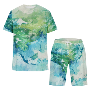 ชุดกีฬาลำลองผู้ชายแบรนด์ดังสุดฮิตประจำฤดูร้อนปี 2026 เสื้อยืดแขนสั้นทรงโอเวอร์ไซส์ระบายอากาศได้ดี พร้อมกางเกงขาสั้นทรงหลวม - Product Image 3