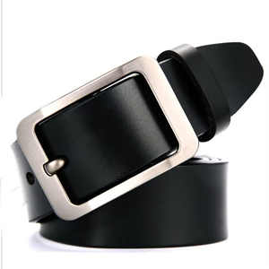 Ceinture en cuir véritable marron et noir 100% authentique pour homme, ceinture en cuir véritable de luxe pour homme - Product Image 3