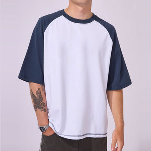 Solid Color Clothing Manufacturer OEM/ODM Regular Fit Baggy Breathable Streetwear Fashionable Reglan Short Sleeve T-Shirt - Product Image 6