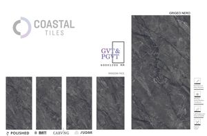 กระเบื้องพอร์ซเลนพรีเมียมขนาด 600x1200 มม. หนา 9 มม. ป้องกันการแตก ทนต่อรอยขีดข่วน สำหรับปูพื้นและผนัง มีหลายขนาดและพื้นผิวให้เลือก - Product Image 2