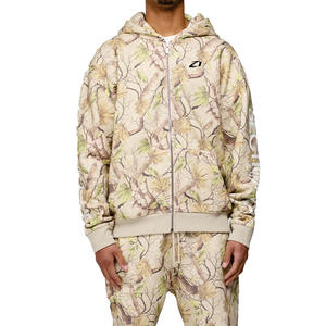 Sudadera con capucha de moda para hombre, de primera calidad, mezcla de algodón, camuflaje, con cremallera, conjunto de chándal, fabricante personalizado, sudaderas streetwear al por mayor, EE. UU. - Product Image 3