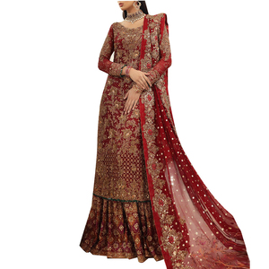 ชุดเจ้าสาวปากีสถานแบบใหม่ ผ้าชีฟองหลากสี ชุดออกงานปี 2022 ชุดสำหรับคุณแม่เจ้าสาวแบบใหม่ สำหรับฤดูร้อน - Product Image 1