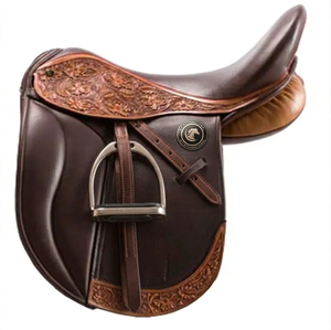 Selle d'équitation polyvalente en cuir confortable avec arceau en bois pour le dressage et l'endurance - Product Image 2