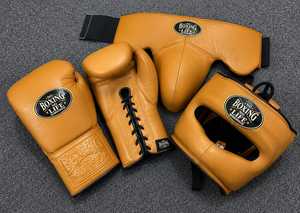 Top Selling No Boxing No Life Mexican Style Real Cowhide Leather Lace-Up Boxing Gloves Nose Bar Head Guard Groin Guard Protector - Product Image 2
