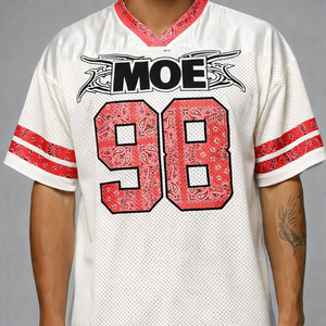 Camisetas de Fútbol Americano Personalizadas por Sublimación, de Malla, para Hombre, Manga Corta, Antibacterianas, 100% Poliéster, Top Deportivo, OEM Privado - Product Image 1