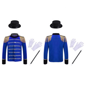 4-16 Enfants Garçons <span class=keywords><strong>Cirque</strong></span> Costume Sets Tops Avec Chapeau Baguette Magique Gants Sets pour Cosplay Dress up Performance Theme Party Role Play - Product Image 3