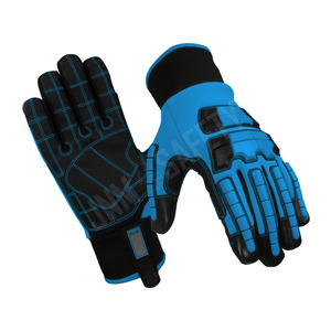 ถุงมือป้องกันการสั่นสะเทือนสำหรับงานอุตสาหกรรม ป้องกันการบาด ทนความร้อน ป้องกันแรงกระแทก ทำจากหนังสังเคราะห์ ป้องกันการบาดเจ็บในการทำงาน พร้อมยางป้องกัน - Product Image 6