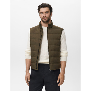 Chaleco Acolchado de Plumón para Hombre, Cálido para Invierno, con Bolsillos con Cremallera, Resistente al Viento, Chaqueta Sólida, Gruesa, Acolchada, Ligera, Transpirable - Product Image 6
