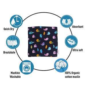 Polka Tots Chiffon de lavage pour bébés Chiffon en coton biologique pour nouveau-né Serviette de toilette pour enfants (lot de 6) - Product Image 5