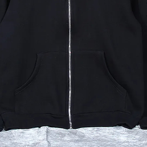 Sudadera con Capucha y Cremallera para Hombre, Color Negro, Diseño de Calaveras con Pedrería, Corte Regular, Informal, Otoño, Tela French Terry - Product Image 3