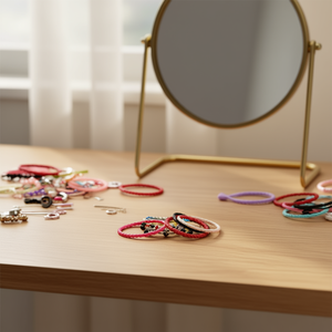 ILAN Anillo de cuerda de silicona de 23 cm para el cabello, rojo, 2 piezas - Product Image 3