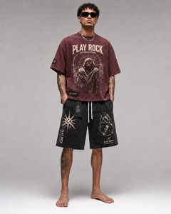 Ensemble court pour homme de haute qualité, respirant, personnalisable, t-shirt et short, ensemble deux pièces oversize, t-shirts et shorts pour homme - Product Image 1