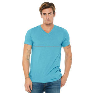 Camiseta Unisex de Manga Corta con Cuello en V, Tejido Tri-Blend, Transpirable - Product Image 4