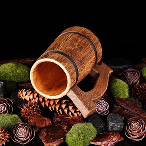 Wooden Acacia mango <b>Mug</b> for Bear and Coffee Kitchen and Tabletop Handmade Wooden Drinkware <b>Mugs</b> for Dirking Water Available - Product Image 4