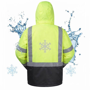 Veste de travail haute visibilité, vêtements de travail réfléchissants, vêtements de sécurité fluorescents, coupe-vent imperméable, veste de travail avec poche - Product Image 4