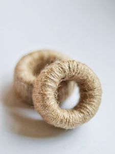 Handmade Woven Pumpkin Napkin Ring Bohemian Style Home Decor Orange Top Natural Base <b>Round</b> Shape 1 Piece - Product Image 4