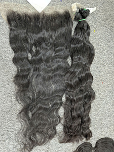 Cheveux naturels vietnamiens RawHair, ondulés, super double drawn, vierges, tissage machine double, 100g, couleur noire, peuvent être permanentés - Product Image 6