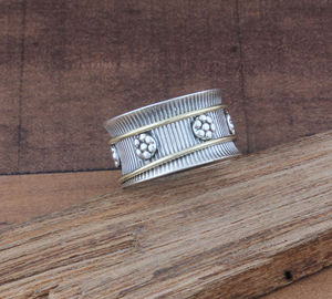 Classic Cluster <b>Ring</b> 925 <b>Silver</b> Textured Finish Bezel Setting Simple <b>Cross</b> Design Men's Gift Idea Wedding Band - Product Image 5