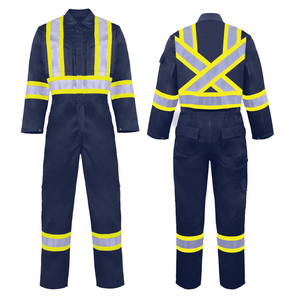 Combinaison de travail pour homme en coton respirant et confortable de qualité supérieure avec détection par aiguille, durable et réfléchissante - Product Image 3