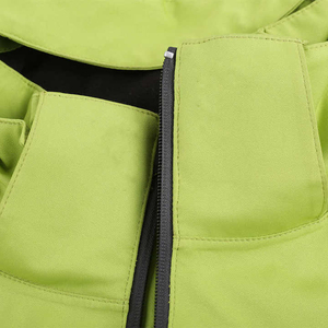 Chaqueta Impermeable Gruesa con Capucha, Color Verde Lima, Unisex, con Bolsillo Frontal con Cierre, Corte Regular, para Invierno y Actividades al Aire Libre - Product Image 6