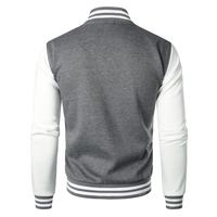 Veste universitaire streetwear pour homme de haute qualité, manches longues, design baseball universitaire, hiver, avec capuche personnalisée sur le devant