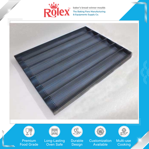 ถาดอบขนมปังบาแกตต์แบบหนาพิเศษ ทนทาน ขนาด 15x16 นิ้ว สำหรับใช้ในอุตสาหกรรม คุณภาพดีเยี่ยม รุ่นใหม่ล่าสุด ใช้กับเตาอบได้ - Product Image 2