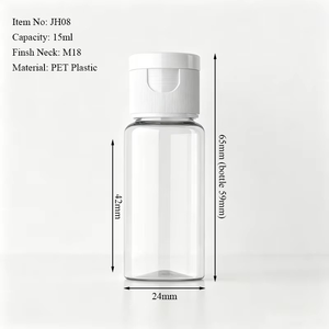 15ml PET Round <b>Flip</b> <b>Top</b> Cap <b>Bottle</b> | Travel & Sample Cosmetic Packaging Wholesale - Product Image 6