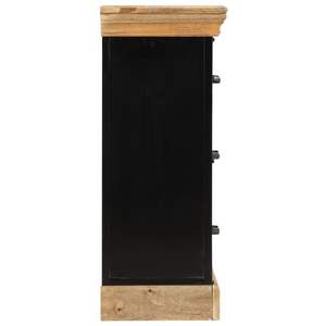 Commode en bois naturel avec accents en fer noir, ensemble de commodes - Product Image 3