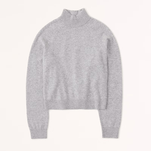 Women Mock Neck Pullover Heavyweight Cotton Fleece Oversized Sweatshirt - Product Image 2