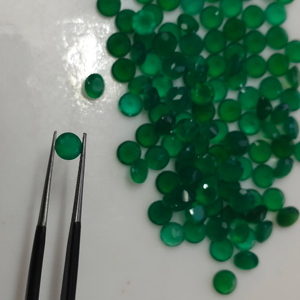 Onyx Vert Naturel 5MM Rond Taille Brillant Qualité Supérieure Pierre Précieuse Libre pour la Fabrication de Bijoux Red Mountain Gems - Product Image 4