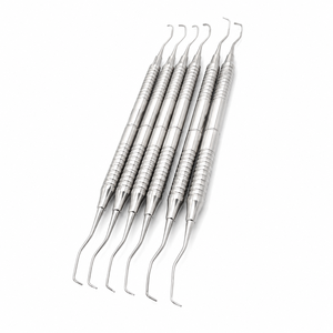 Juego de Curetas Dentales Gracey, Curetas Periodontales Manuales de Acero Inoxidable con Empuñadura Ergonómica, Certificación CE - Product Image 1