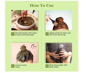 Polvo Negro Natural |   Coloración Natural para el Cabello con Henna |   Sin amoníaco |   Henna de Sojat 100% pura para un cabello con un color natural intenso - Product Image 3