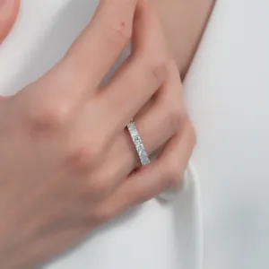 Zenvellae Cushion Lab Grown <b>Diamond</b> Eternity <b>Ring</b> | IGI Certified - Product Image 2