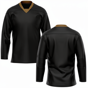 New Arrival Unisex Ice Hockey Jersey Custom Color Team Name Logo 100% Polyester Digital Print Anti-Bacterial All Seasons V-neck - Product Image 3