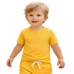 Ensemble haut et bas pour bébé garçon 100% coton, personnalisé, doux, respirant, respectueux de la peau, confortable, tenue quotidienne pour bébé - Product Image 1