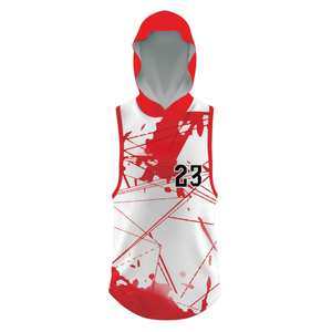 Ensemble de maillot sans manches à capuche et short ajusté pour football 7v7 pour garçons, impression par sublimation, nom et numéro de joueur personnalisés - Product Image 3