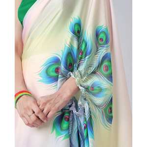 Prêt-à-porter Robe de soirée Saree Kaftan à la main pour les fêtes - Product Image 5