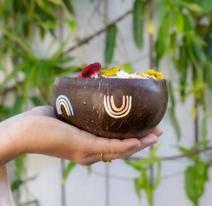 Bol en noix de coco de haute qualité, fait main, écologique, naturel, durable, poli, réutilisable, produit de service pour la cuisine et la salle à manger - Product Image 6