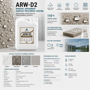 ARW-D2 น้ำยาเคลือบผิวดูดซึมแร่ธาตุ ให้การปกป้องสูง 60 ตร.ม. ต่อ 1 ลิตร สำหรับหินแกรนิต บรรจุ 20 ลิตร - Product Image 6