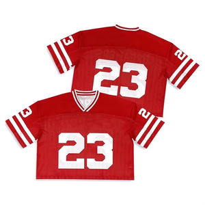 Custom Youth Mesh Football Jersey Cropped <b>Hip</b> Hop Sublimated Blank Sportswear Unisex - Product Image 1