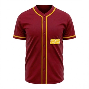 เสื้อเบสบอลแบบซับลิเมชั่นสั่งทำได้สำหรับทุกเพศ ขายส่ง แขนสั้น ระบายอากาศ แห้งเร็ว ชุดกีฬาฤดูร้อน ไซส์ใหญ่สำหรับผู้ใหญ่ สำหรับทีม - Product Image 2