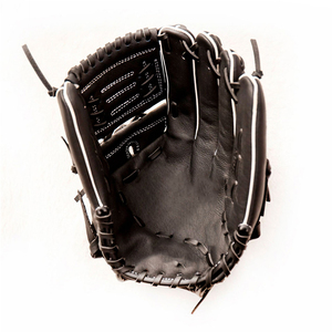 Gant de baseball en cuir premium pour adulte, gant de receveur d'entraînement avec accent bleu, doigts entièrement couverts, sangle de poignet réglable, pour utilisation en extérieur - Product Image 4