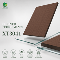 Panneau MDF mélaminé Jinbase Walnut Nocturne 18mm avec placage bois E0 1220x2440mm de première qualité pour mobilier d'hôtel et de bureau