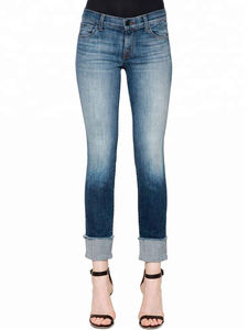 Nouveau Jean Taille Haute Slim pour Femme, Pantalon en Denim Personnalisé en Coton, Jean Baggy Couleur Unie pour Femme, Pantalon de Créateur - Product Image 3