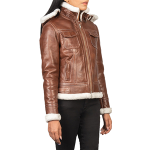 Women Cropped <b>Real</b> <b>Leather</b> <b>Biker</b> <b>Jacket</b> Ladies Moto Slim Fit Zip-Up Black Customized Embroidery Factory Price Wholesale - Product Image 2