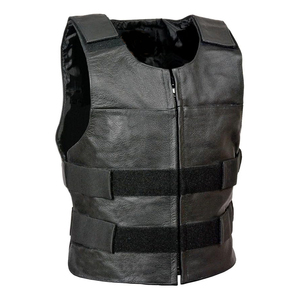 เสื้อกั๊กหนังสำหรับขี่มอเตอร์ไซค์ Samroz Sports รุ่น 'Super Utility-Multi Pocket Vest' สีดำสำหรับผู้ชาย - Product Image 3