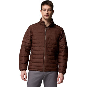 Blouson matelassé vert olive pour homme, col montant, fermeture éclair, coupe-vent, vêtement d'extérieur décontracté, rembourrage en polyester, idéal pour l'automne - Product Image 4