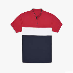 Mens Color Block <b>Polo</b> Shirt Red <b>White</b> Navy Short Sleeve Breathable Casual Summer <b>Golf</b> Tennis <b>Polo</b> - Product Image 1