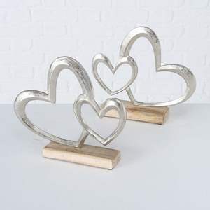 Centre de table de Noël personnalisable en aluminium et bois, mettant en valeur la décoration vintage des réunions de Noël - Product Image 4